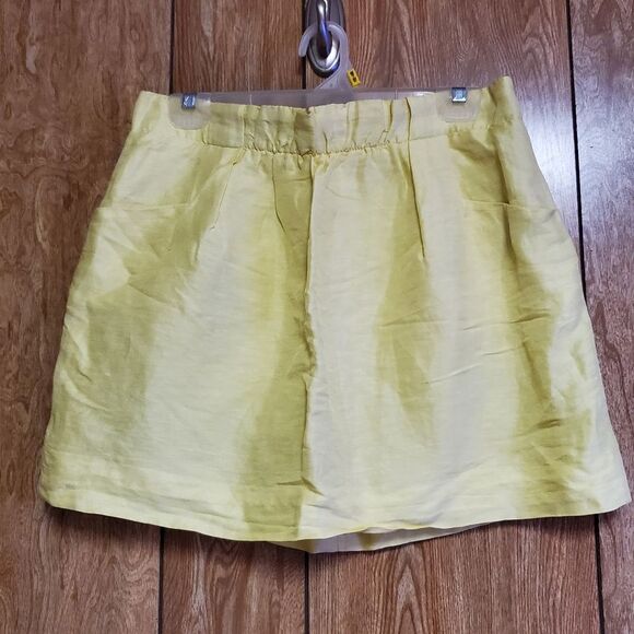 J. Crew Factory | Yellow Linen & Silk Mini Skirt | Size 4 - Picture 1 of 4
